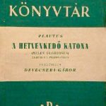 Plautus: A hetvenkedő katona olvasónapló